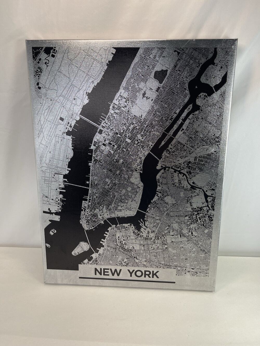 IKEA PJÄTTERYD Silver Foil City Map Wall Art Set New York London Paris